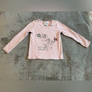 Naartjie Toddler Kids Long Sleeve Cat Shirt, Size XS / 3T